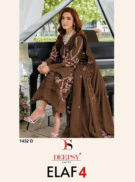 Elaf 1432 A To D By Deepsy Cotton Online Pakistani Salwar Suits Wholesale